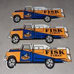 Fisk Tires Truck Emaille Reclame Bordjes.    30 bij 12,5 cm., Ophalen of Verzenden, Gebruikt, Reclamebord