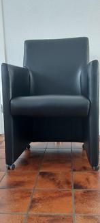 2 stoelen op wieltjes zwart, Huis en Inrichting, Stoelen, Ophalen, Gebruikt, Zwart, Twee