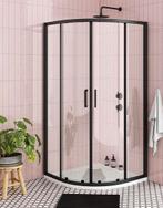 Douchecabine Hoekinstap Kwartrond Mat Zwart 90x90, Ophalen of Verzenden, Nieuw, Douche