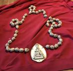 Rozenkrans albasten met medaillon O.L.V. Van de weg, Antiek en Kunst, Antiek | Religie, Ophalen of Verzenden