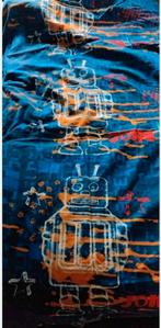 1 persoons flanellen dekbedovertrek met kussensloop., Ophalen of Verzenden, Eenpersoons, Dekbedovertrek