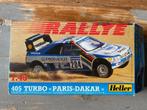 Heller Modelbouw Peugeot 405 Turbo Parijs-Dakar 1988, Hobby en Vrije tijd, Modelbouw | Auto's en Voertuigen, 1:32 tot 1:50, Ophalen of Verzenden