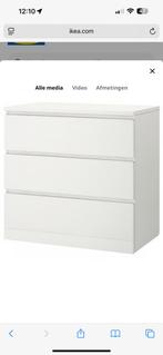 Ikea malm ladekast 3lades - 2stuks, Huis en Inrichting, Kasten | Ladekasten, Ophalen, Gebruikt, 50 tot 100 cm, 3 of 4 laden