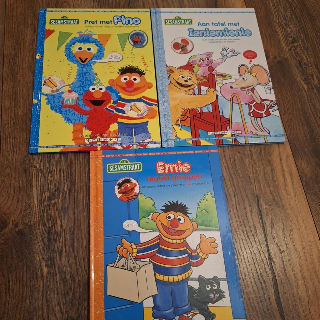 Sesamstraat Boeken: Pino, Ieniemienie & Ernie, Een of twee spelers, Ophalen of Verzenden, Gebruikt, Deltas