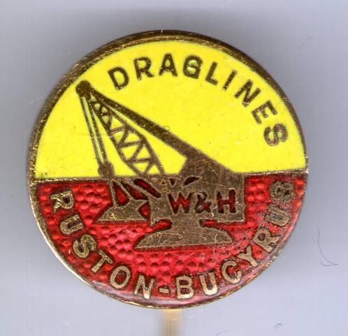 RUSTON-BUCYRUS draglines email op koper speldje ( E_238 ), Verzamelen, Speldjes, Pins en Buttons, Zo goed als nieuw, Speldje of Pin