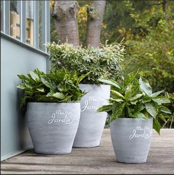 Superb Bloempot mon petit jardin, terra cotta grijs, Ø 29cm beschikbaar voor biedingen