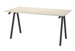 Ikea TROTTEN bureau 160x80 beige/antraciet, Huis en Inrichting, Bureaus, Ophalen, Zo goed als nieuw, Bureau