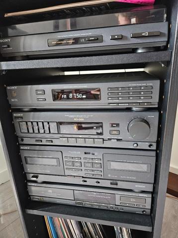 stereoset met kast van Sony + 2 grote 160W speakers  beschikbaar voor biedingen
