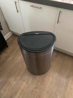 Brabantia touch bin new recycle 23/10 liter rvs/ zwart, 40 liter of meer, Ophalen, Gebruikt, Rvs