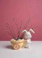 Schattige Konijn Kandelaar/Bloempot, Overige materialen, Wit, Ophalen of Verzenden, Zo goed als nieuw