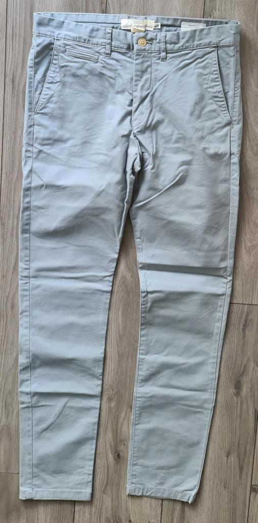 Mooi heren broek muis grijs katoen H&M, Kleding | Heren, Broeken en Pantalons, Zo goed als nieuw, Maat 48/50 (M), Grijs, Ophalen of Verzenden