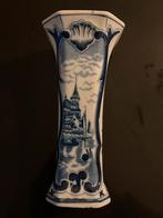 Delfts Blauwe Mosa Louis Regout Vaas - Molen & Boot, Ophalen of Verzenden