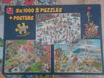 Jan van Haasteren 3x1000 puzzels, Ophalen, 500 t/m 1500 stukjes, Zo goed als nieuw, Legpuzzel