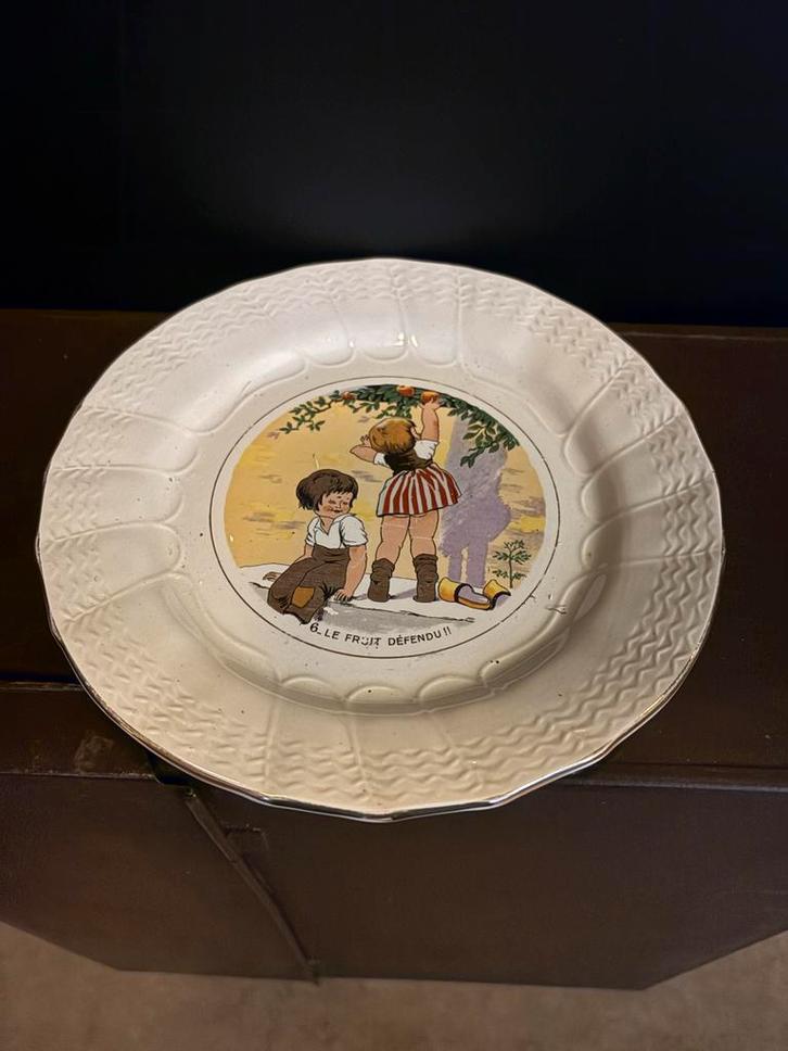 Sarreguemines Bordjes - Kinderdecor, Antiek en Kunst, Antiek | Wandborden en Tegels, Verzenden