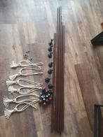 Gordijnroede gordijn binders, Huis en Inrichting, Ophalen, Gebruikt, Hout, 200 cm of meer