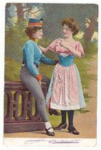 Vrouw in travestie, Verzenden, Voor 1920, Gelopen, Overige thema's