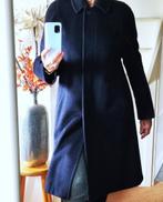 Donkerblauwe LAMSWOLLEN/CASHMERE mantel SALKO – valt als 40, Maat 38/40 (M), Zo goed als nieuw, Salko, Verzenden
