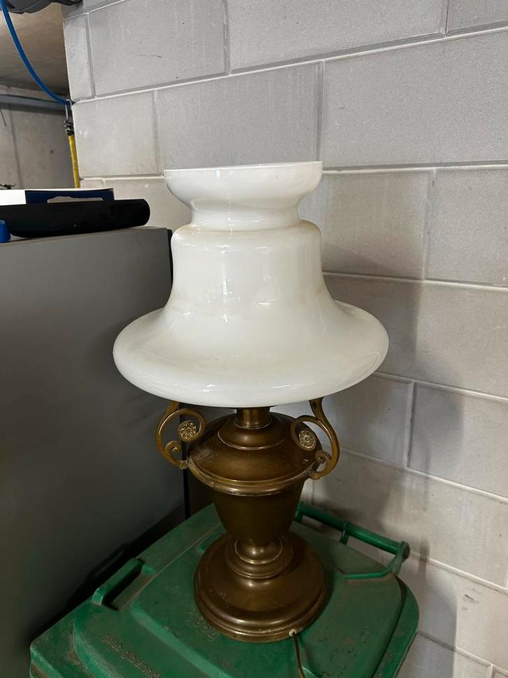 Vintage Messing Schemerlamp Jaren 70, Antiek en Kunst, Antiek | Lampen, Ophalen of Verzenden