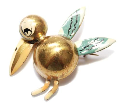 Schitterende 1950s Koper Pop Art Broche Pforzheim #2 Vogel, Sieraden, Tassen en Uiterlijk, Broches, Zo goed als nieuw, Koper, Overige kleuren