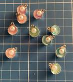 Schelp Bedels met Parel - Set van 10, Sieraden, Tassen en Uiterlijk, Bedels, Overige merken, Nieuw, Ophalen of Verzenden, Parel