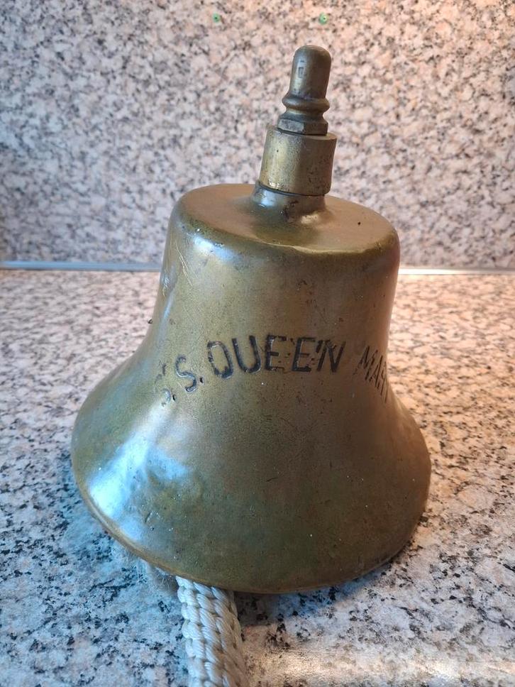 Antieke Scheepsbel "Queen Mary", Antiek en Kunst, Antiek | Koper en Brons, Brons, Ophalen of Verzenden