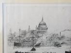 Mooie oude Engelse ingelijste James Grant ets van Londen., Antiek en Kunst, Kunst | Etsen en Gravures, Ophalen of Verzenden