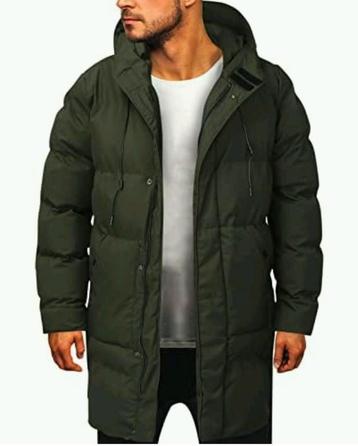 Winterjas heren legergroen maat M (valt als S) beschikbaar voor biedingen