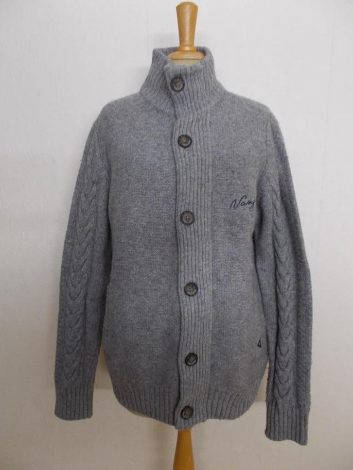 80% grijs wollen vest met rits en knopen van Vanguard! M, Kleding | Dames, Truien en Vesten, Zo goed als nieuw, Maat 38/40 (M)