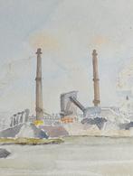 Aquarel Hoogovens IJmuiden 1986, Antiek en Kunst, Ophalen of Verzenden