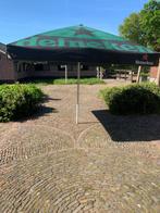 7x Heineken parasol. Gebruikt. 3x3m, Tuin en Terras, Parasols, Ophalen of Verzenden, Zo goed als nieuw, Waterdicht, Stokparasol