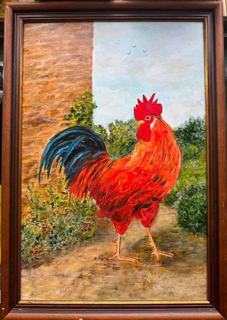 De haan, Antiek en Kunst, Kunst | Schilderijen | Klassiek, Ophalen of Verzenden