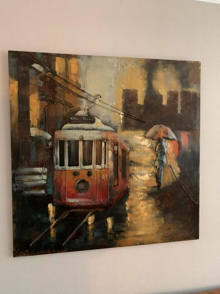 Mooi 3D Metalen Schilderij - Handgemaakt Kunstwerk, Antiek en Kunst, Kunst | Overige Kunst, Ophalen