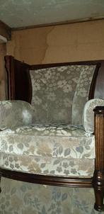 Klassiek Eiken fauteuils met bank, Huis en Inrichting, Ophalen, Stof