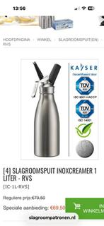 Slagroomspuit, Ophalen, Zo goed als nieuw