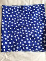 Blauw stof met witte sterren / carnaval, Hobby en Vrije tijd, Stoffen en Lappen, Nieuw, Blauw, 30 tot 200 cm, Ophalen of Verzenden