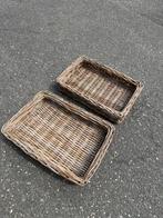 Grote rotan dienbladen 44x60xd12 cm, Ophalen of Verzenden, Zo goed als nieuw, Riet