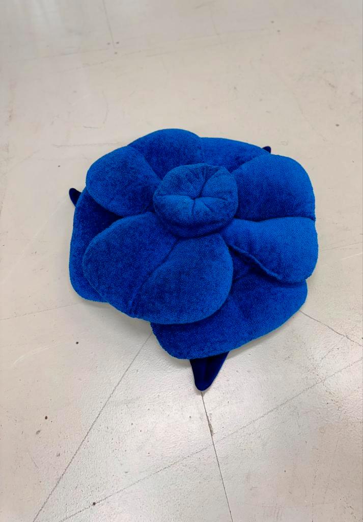 vintage BRETZ design kussen bloem blauw, Huis en Inrichting, Woonaccessoires | Kussens, Ophalen of Verzenden