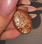 Zonnesteen hanger met confetti flash 925 zilver, Sieraden, Tassen en Uiterlijk, Edelstenen, Ophalen of Verzenden, Nieuw