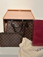 Louis Vuitton Neverfull MM met pouch, Ophalen of Verzenden, Zo goed als nieuw, Bruin, Handtas