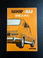Handleiding "Koop+Rij SIMCA 1100" ANWB 1976, Ophalen of Verzenden
