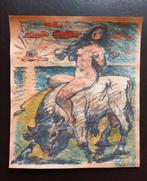 Erotische prent ,unieke kunst "The Abduction of Europa", Ophalen of Verzenden, Voor 1940, Nieuw