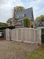 Hardhouten poort met looppoort - 494 cm breed, Tuin en Terras, Ophalen, 3 tot 6 meter, Hout, 1 tot 2 meter