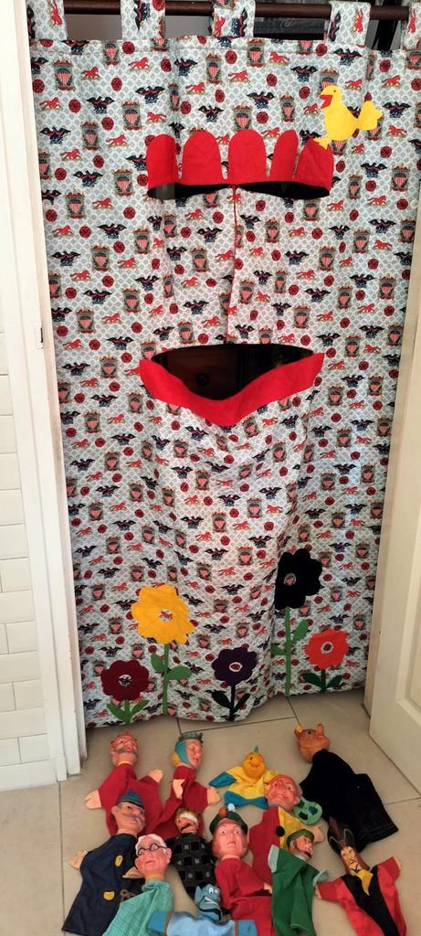 Poppenkast voor Deuropening + Poppen, Kinderen en Baby's, Speelgoed | Overig, Gebruikt, Jongen of Meisje, Ophalen