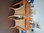 massief houten eetkamertafel(140 bij 80) en 4 stoelen, Ophalen, Gebruikt, 4 tot 6 stoelen