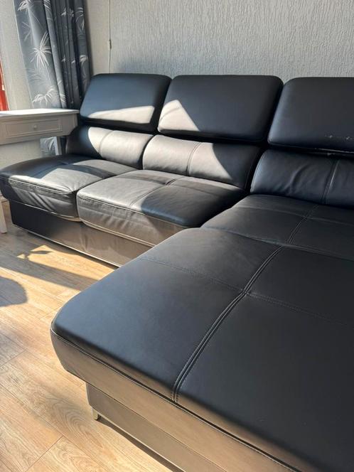 Grote zwarte (slaap) bank, Huis en Inrichting, Slaapkamer | Slaapbanken, Zo goed als nieuw, 180 cm, 220 cm, Tweepersoons, Zwart