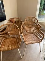 Rieten eetkamerstoelen IKEA Nilsove, Huis en Inrichting, Stoelen, Ophalen, Gebruikt, Bruin, Vier