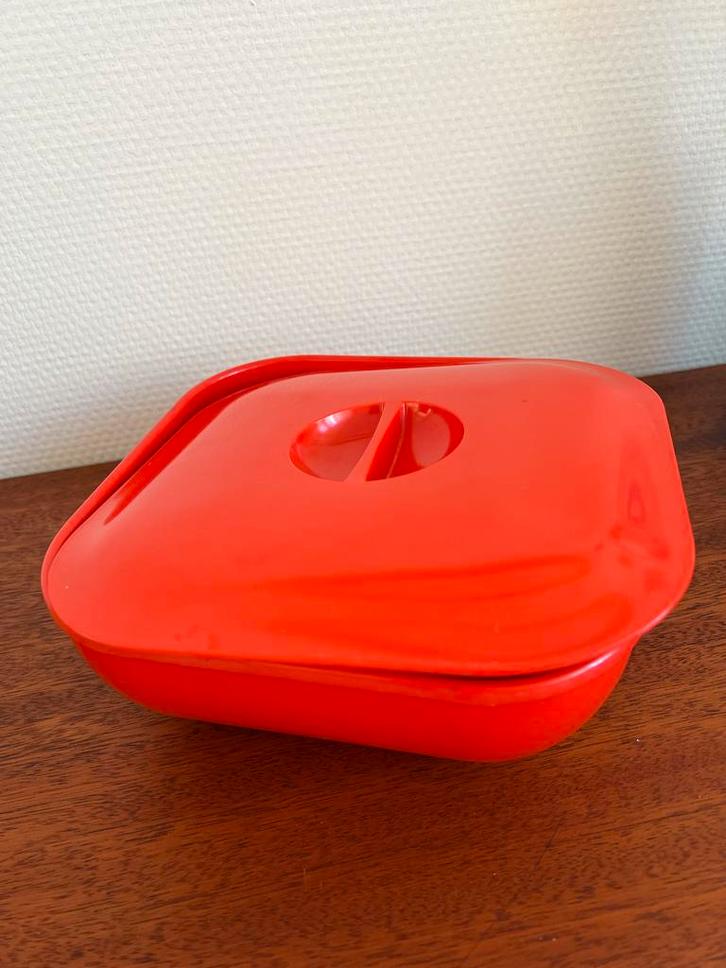 Vintage Mepal Koekentrommel - Rood Melamine Jaren 70, Verzamelen, Retro, Ophalen of Verzenden