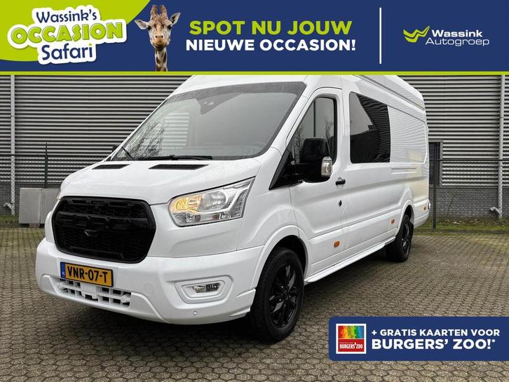 Ford Transit 350 2.0TDCI L4H3 AUTOMAAT | Uniek! | 5 pers. |, Auto's, Bestelauto's, Bedrijf, Te koop, Airbags, Airconditioning