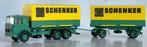 Herpa H0: M.A.N. combinatie met afzetbakken van Schenker, Ophalen of Verzenden, Zo goed als nieuw, Bus of Vrachtwagen, Herpa