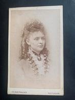 cdv carte de visite dame kpsel Rotterdam Ed Radermacher, Verzamelen, Verzenden, Foto, Zo goed als nieuw, Voor 1940